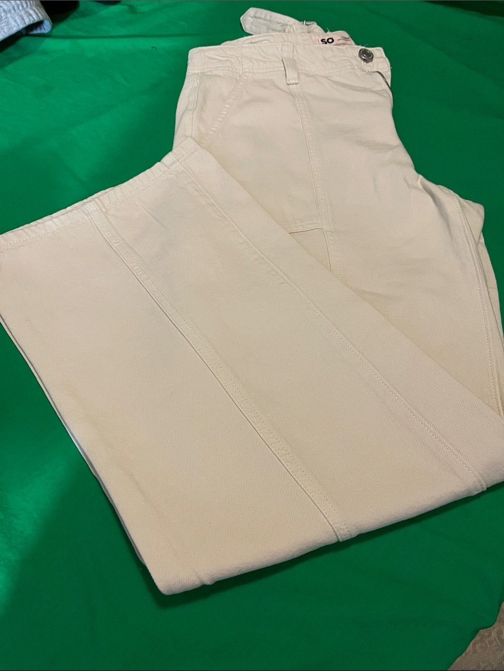 SO Cream High-Rise Straight Jeans